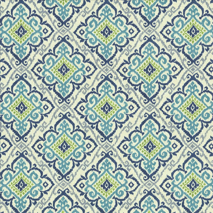 Oswego Capri Blue by Kasmir Fabric 1453 75% Cotton
25% Linen
 PAKISTAN 20,000 Wyzenbeek Double Rubs </p><p>Repeat: Horizontal: 13 4/8 inches and Vertical: 25 inches 55 - Fabric Carolina -