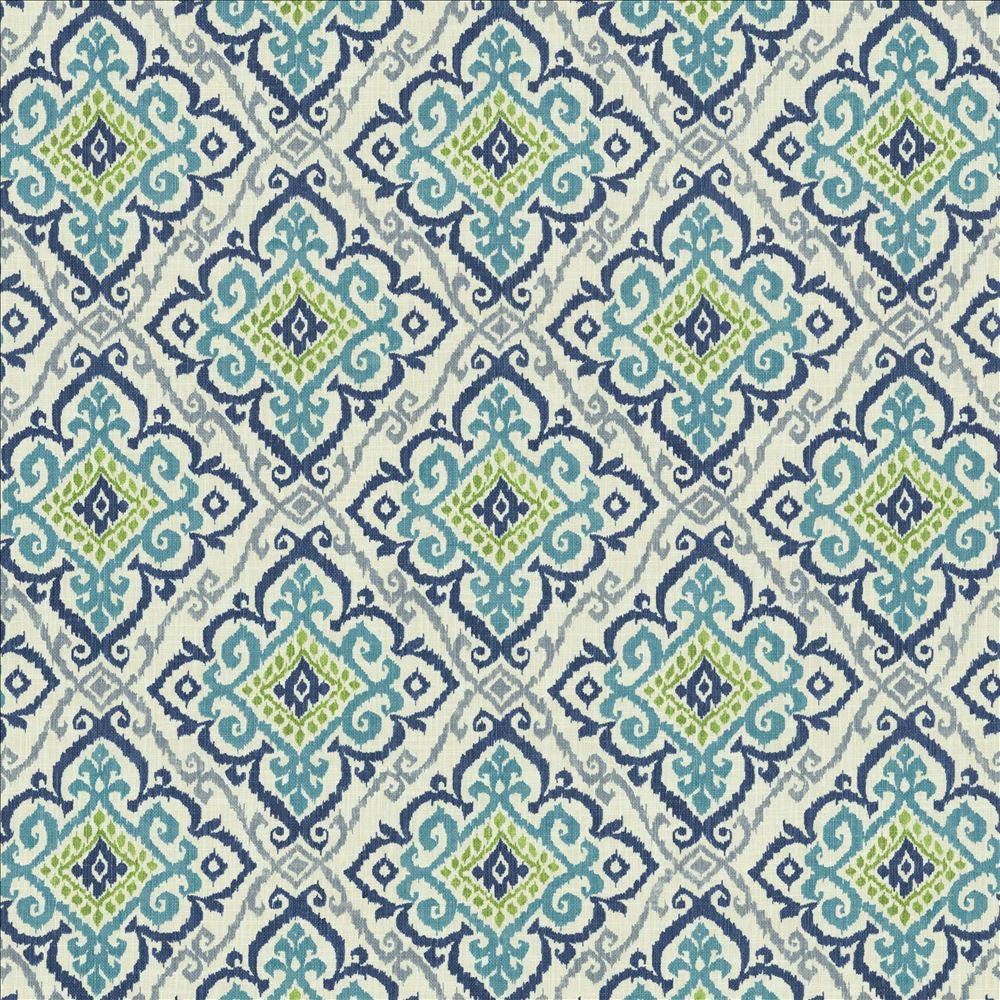 Oswego Capri Blue  by Kasmir Fabric See sample 75% Cotton
25% Linen
 PAKISTAN 20,000 Wyzenbeek Double Rubs </p><p>Repeat: Horizontal: 13 4/8 inches and Vertical: 25 inches 55  - Fabric Carolina -