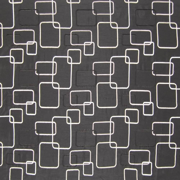 Outline Black by Kasmir Fabric 1369 100% Polyester CHINA 30,000 Wyzenbeek Double Rubs Horizontal: 11 5/8 inches and Vertical: 11 6/8 inches 54 - Fabric Carolina -