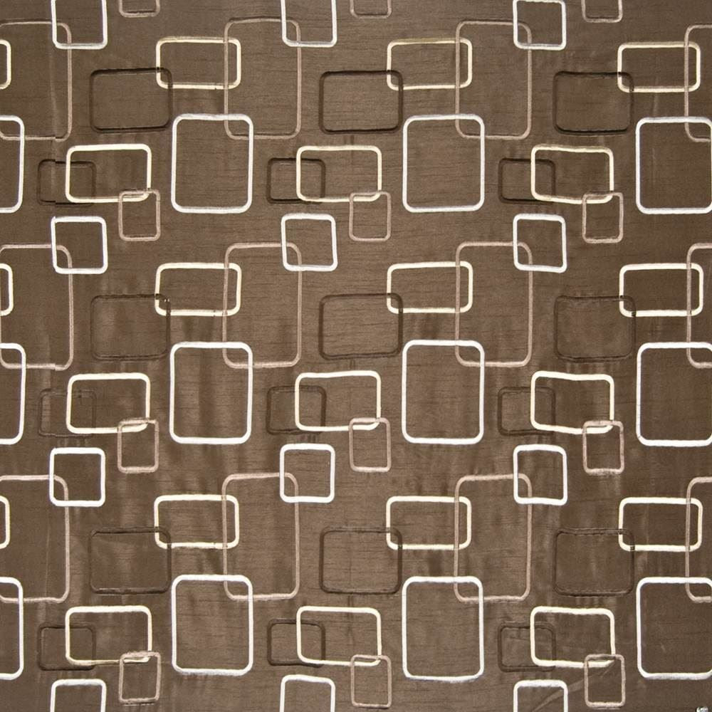 Outline Chocolate by Kasmir Fabric 1369 100% Polyester
 CHINA </p><p>Repeat: Horizontal: 11 5/8 inches and Vertical: 11 6/8 inches 54 - Fabric Carolina -
