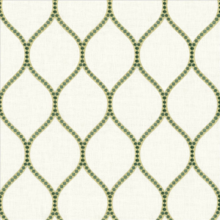 Overlay Teal  by Kasmir Fabric See sample 52% Cotton
26% Rayon
18% Polyester
4% Linen
 INDIA 50,000 Wyzenbeek Double Rubs </p><p>Repeat: Horizontal: 4 2/8 inches and Vertical: 7 6/8 inches 54  - Fabric Carolina -