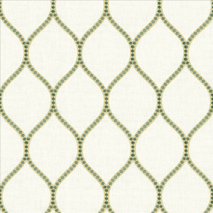 Overlay Teal by Kasmir Fabric 1464 52% Cotton
26% Rayon
18% Polyester
4% Linen
 INDIA </p><p>Repeat: Horizontal: 4 2/8 inches and Vertical: 7 6/8 inches 54 - Fabric Carolina -