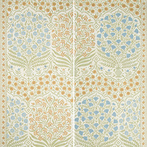 Sameera Paper Sapphire/Gold by Lee Jofa Wallcovering