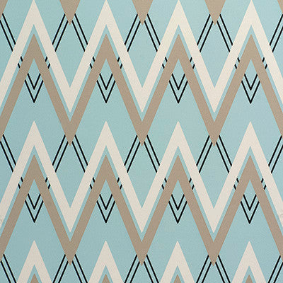 Visby Paper Aqua/Sand by Lee Jofa Wallcovering