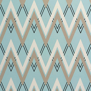 Visby Paper Aqua/Sand by Lee Jofa Wallcovering
