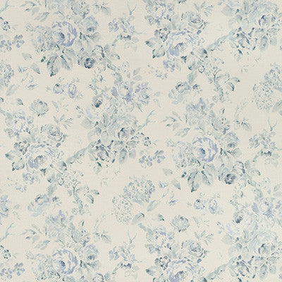 Garden Roses Wp Aqua/Blue by Lee Jofa Wallcovering