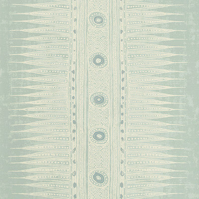 Indian Zag Paper Aqua by Lee Jofa Wallcovering