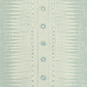 Indian Zag Paper Aqua by Lee Jofa Wallcovering