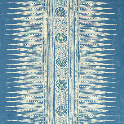 Indian Zag Paper Marine by Lee Jofa Wallcovering