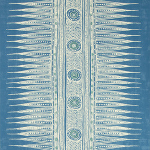 Indian Zag Paper Marine by Lee Jofa Wallcovering