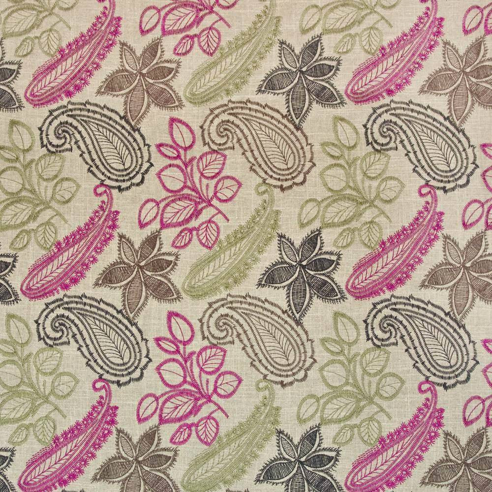 Padonia Paisley Raspberry Truffl by Kasmir Fabric 1397 CHINA 12,000 Wyzenbeek Double Rubs H: 26 inches, V:15 6/8 inches 54 - Fabric Carolina - Kasmir