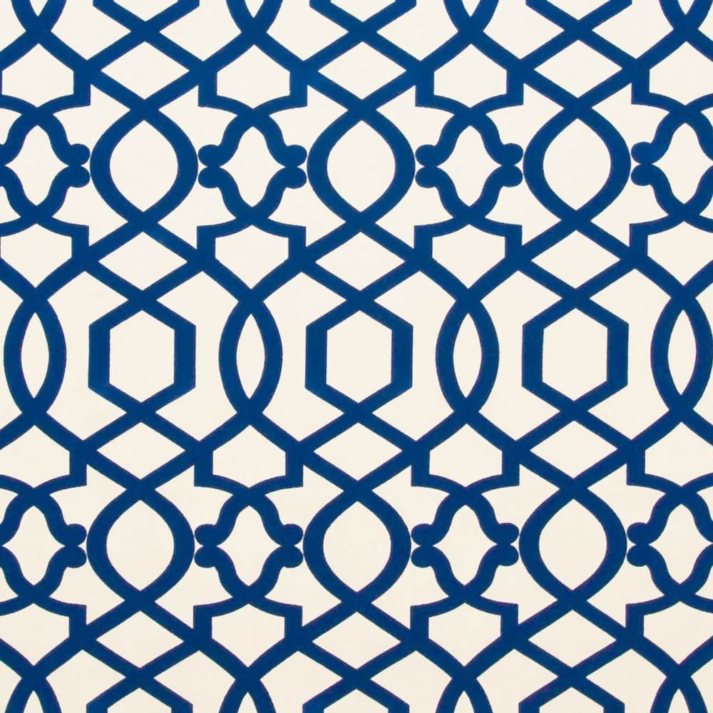 Padonia Trellis Aegean by Kasmir Fabric 1401 100% Cotton
 CHINA 51,000 Wyzenbeek Double Rubs Horizontal: 6 6/8 inches and Vertical: 12 5/8 inches 54 - Fabric Carolina -