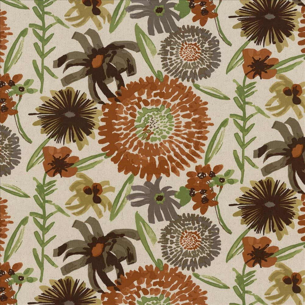 Painterly Garden Persimmon by Kasmir Fabric 5079 50% Cotton
50% Linen
 CHINA </p><p>Repeat: Horizontal: 27 inches and Vertical: 13 4/8 inches 54 - Fabric Carolina -