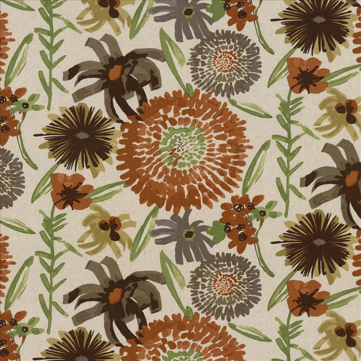 Painterly Garden Persimmon by Kasmir Fabric 5079 50% Cotton
50% Linen
 CHINA </p><p>Repeat: Horizontal: 27 inches and Vertical: 13 4/8 inches 54 - Fabric Carolina -