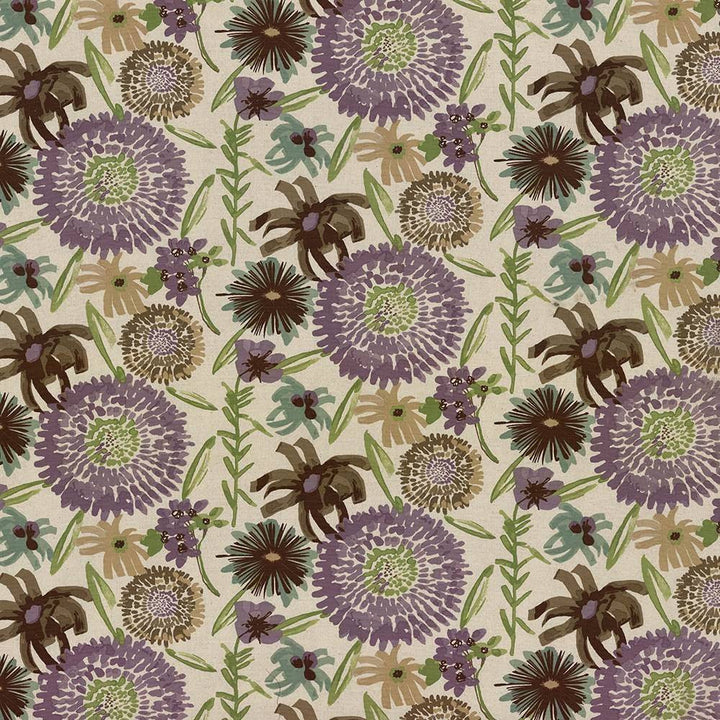 Painterly Garden Thistle by Kasmir Fabric 5080 CHINA 30,000 Martindale Cycles H: 27 inches, V:13 4/8 inches 54 - Fabric Carolina - Kasmir