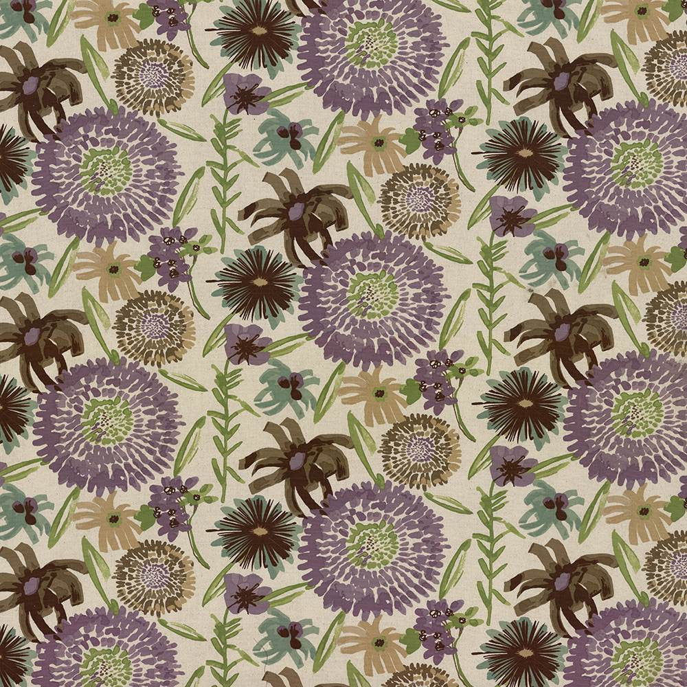 Painterly Garden Thistle by Kasmir Fabric 5080 50% Cotton
50% Linen
 CHINA </p><p>Repeat: Horizontal: 27 inches and Vertical: 13 4/8 inches 54 - Fabric Carolina -