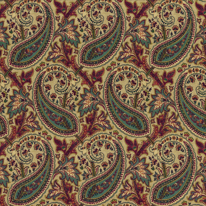 Paisley Park Currant by Kasmir Fabric 5155 100% Cotton CHINA 39,000 Wyzenbeek Double Rubs Horizontal: 13 4/8 inches and Vertical: 27 inches 54 - Fabric Carolina -