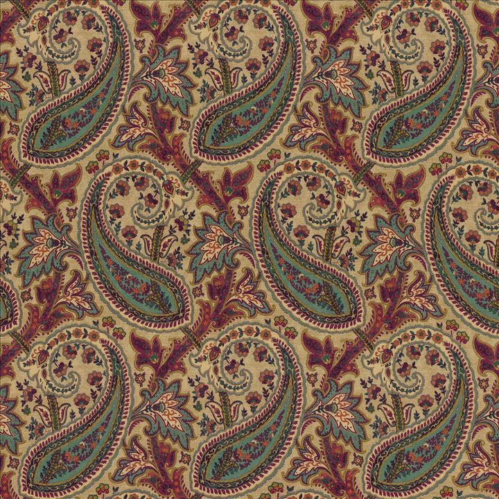 Paisley Park Currant by Kasmir Fabric 5155 100% Cotton
 CHINA 39,000 Wyzenbeek Double Rubs Horizontal: 13 4/8 inches and Vertical: 27 inches 54 - Fabric Carolina -