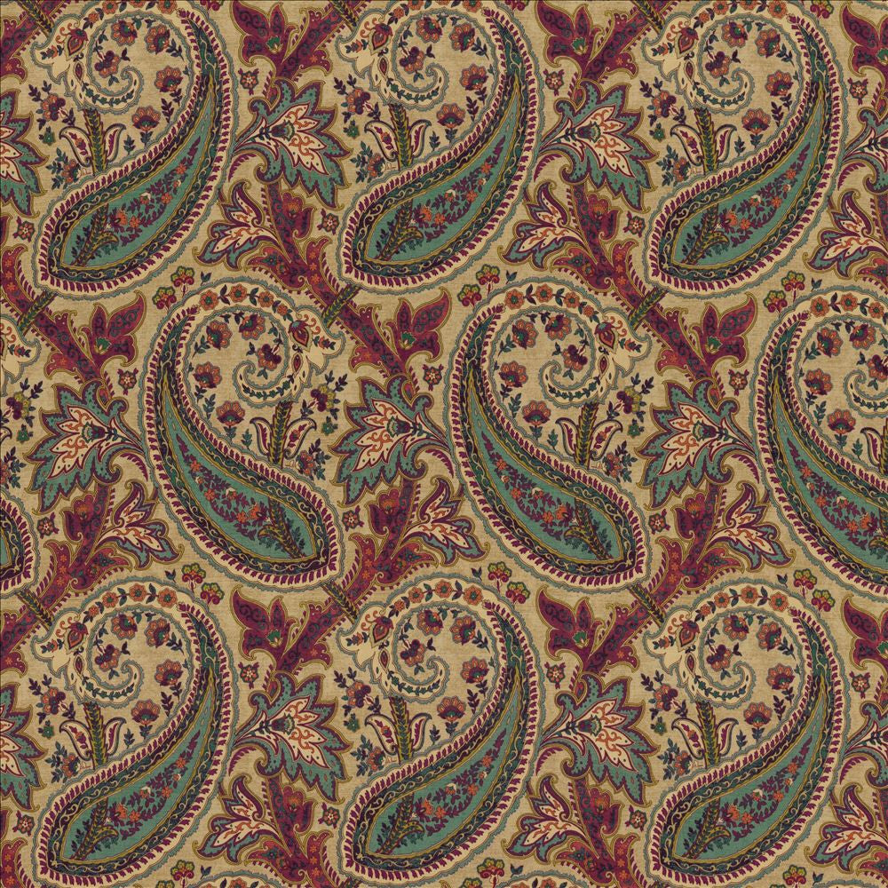 Paisley Park Currant by Kasmir Fabric 5155 100% Cotton
 CHINA 39,000 Wyzenbeek Double Rubs </p><p>Repeat: Horizontal: 13 4/8 inches and Vertical: 27 inches 54 - Fabric Carolina -
