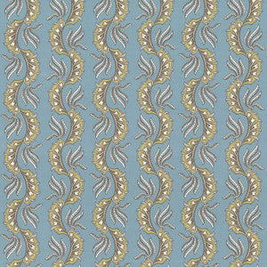Paisley Scallop Aqua by Kasmir Fabric