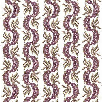Paisley Scallop Damson by Kasmir Fabric 1427 100% Cotton TURKEY Not Tested H: 9 1/8 inches, V: 6 3/8 inches 55 - Fabric Carolina - Kasmir