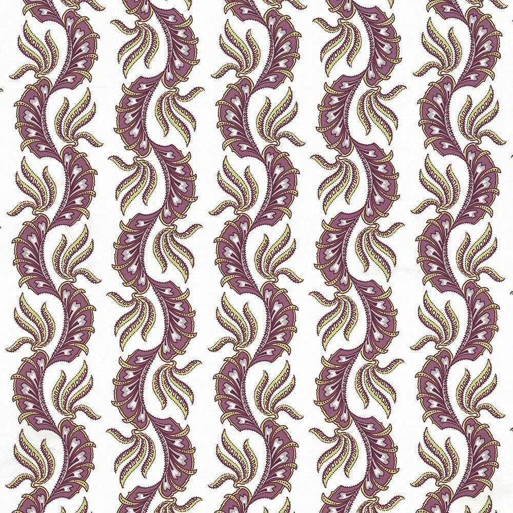 Paisley Scallop Damson by Kasmir Fabric 1427 100% Cotton
 TURKEY </p><p>Repeat: Horizontal: 9 1/8 inches and Vertical: 6 3/8 inches 55 - Fabric Carolina -