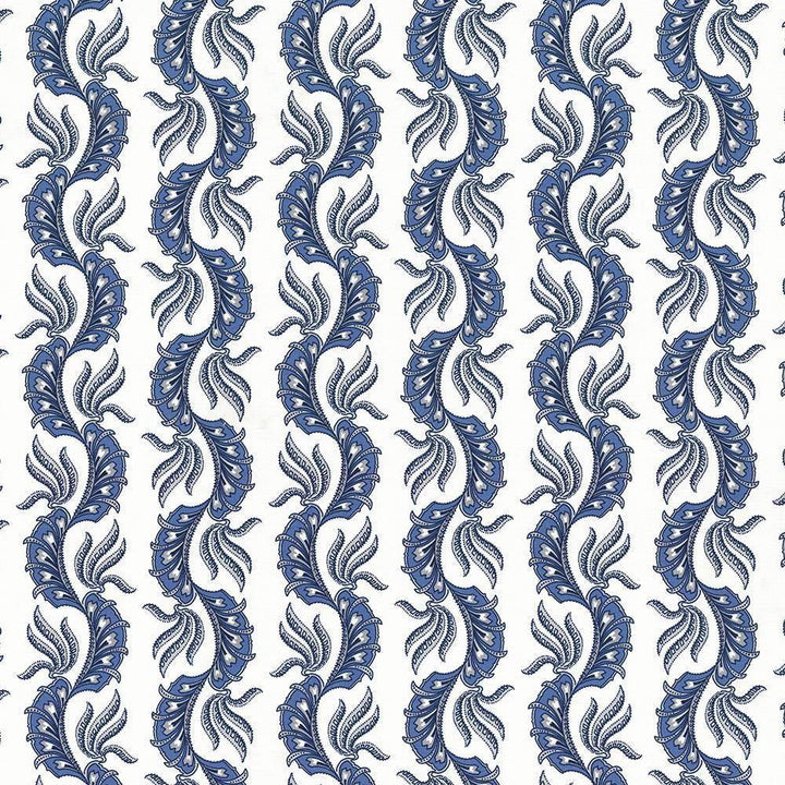 Paisley Scallop Pacific by Kasmir Fabric 1427 TURKEY Not Tested H: 9 1/8 inches, V:6 3/8 inches 55 - Fabric Carolina - Kasmir