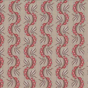 Paisley Scallop Pomegranate by Kasmir Fabric 1427 100% Cotton TURKEY Not Tested H: 9 1/8 inches, V: 6 3/8 inches 55 - Fabric Carolina - Kasmir