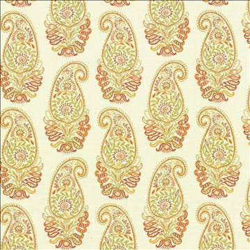 Paisley Shower Harvest by Kasmir Fabric 5121 100% Cotton SPAIN 100,000 Wyzenbeek Double Rubs H: 13 4/8 inches, V: 13 4/8 inches 54 - Fabric Carolina - Kasmir