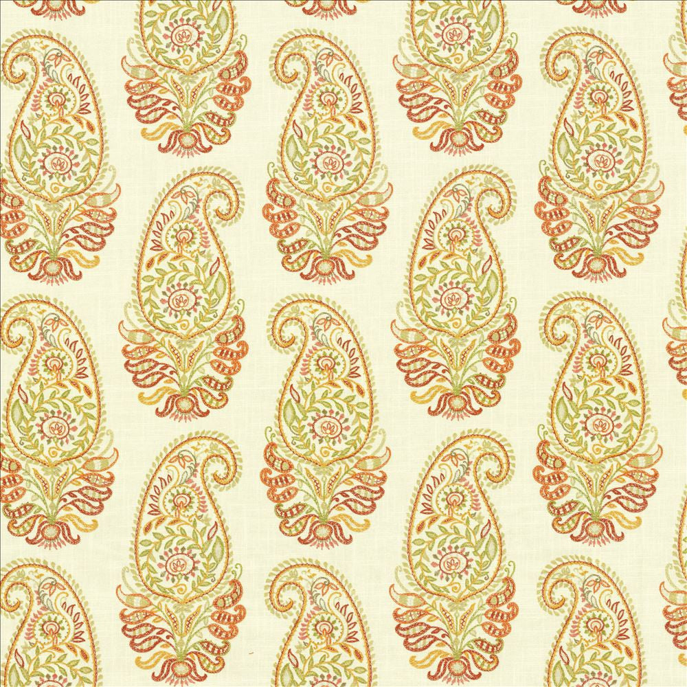Paisley Shower Harvest by Kasmir Fabric 5121 100% Cotton
 SPAIN </p><p>Repeat: Horizontal: 13 4/8 inches and Vertical: 13 4/8 inches 54 - Fabric Carolina -