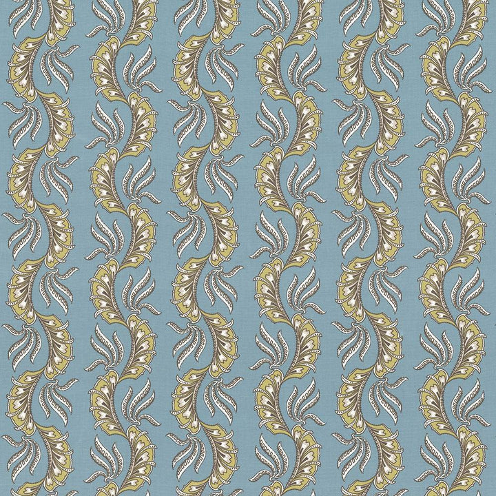Paisley Scallop Aqua by Kasmir Fabric 1427 100% Cotton
 TURKEY </p><p>Repeat: Horizontal: 9 1/8 inches and Vertical: 6 3/8 inches 55 - Fabric Carolina -