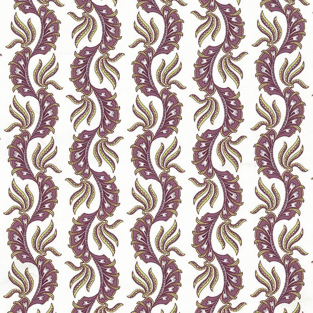 Paisley Scallop Damson by Kasmir Fabric 1427 100% Cotton
 TURKEY </p><p>Repeat: Horizontal: 9 1/8 inches and Vertical: 6 3/8 inches 55 - Fabric Carolina -