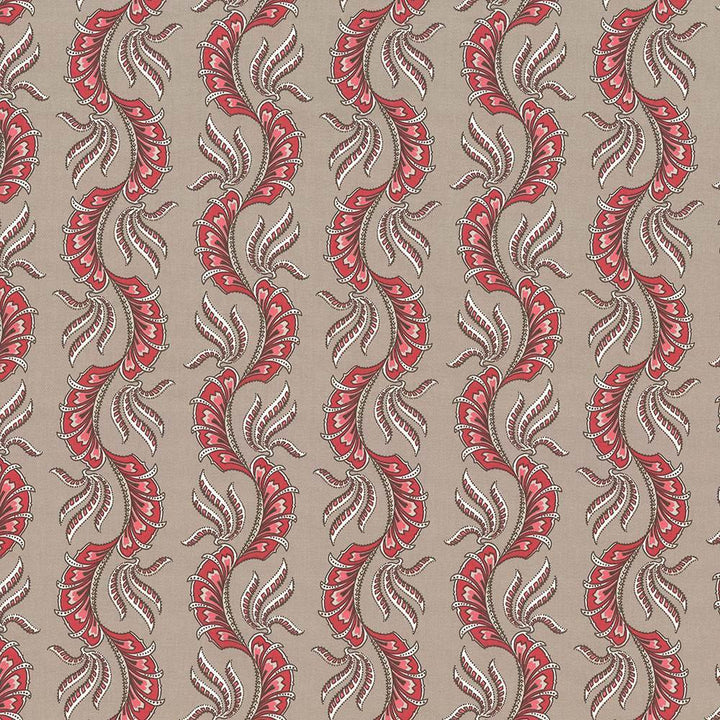 Paisley Scallop Pomegranate by Kasmir Fabric 1427 100% Cotton
 TURKEY </p><p>Repeat: Horizontal: 9 1/8 inches and Vertical: 6 3/8 inches 55 - Fabric Carolina -