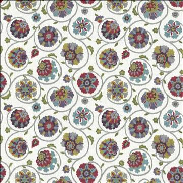 Palampore Garden Summer Day by Kasmir Fabric 5064 100% Cotton USA 15,000 Wyzenbeek Double Rubs H: 27 inches, V: 27 inches 54 - Fabric Carolina - Kasmir