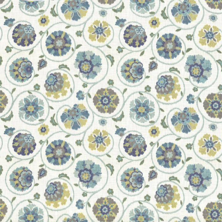 Palampore Garden Aquamarine by Kasmir Fabric 5065 100% Cotton
 USA </p><p>Repeat: Horizontal: 27 inches and Vertical: 27 inches 54 - Fabric Carolina -