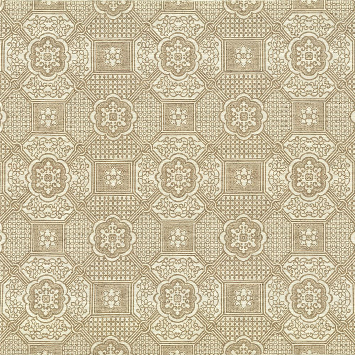 Palatial Maze Beach  by Kasmir Fabric 5112 56% Polyester 41% Rayon 3% Flax  USA  </p><p>Repeat: Horizontal: 13 inches and Vertical: 12 2/8 inches 54  - 55   - Fabric Carolina -