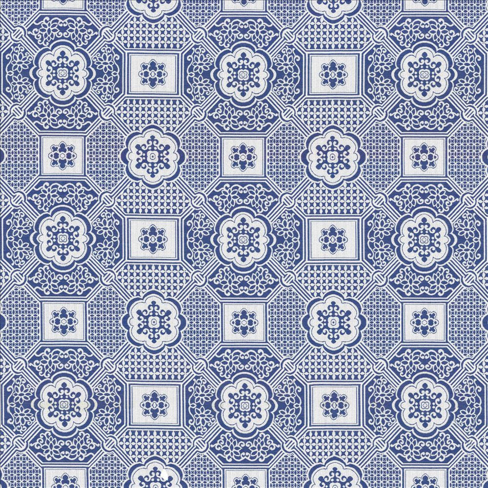 Palatial Maze Blue Jay  by Kasmir Fabric See sample 56% Polyester
41% Rayon
3% Flax
 USA 15,000 Wyzenbeek Double Rubs </p><p>Repeat: Horizontal: 13 inches and Vertical: 12 2/8 inches 54  - Fabric Carolina -