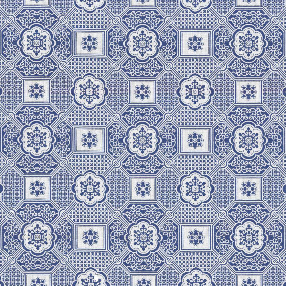 Palatial Maze Blue Jay by Kasmir Fabric 5115 56% Polyester
41% Rayon
3% Flax
 USA </p><p>Repeat: Horizontal: 13 inches and Vertical: 12 2/8 inches 54 - 55 - Fabric Carolina -