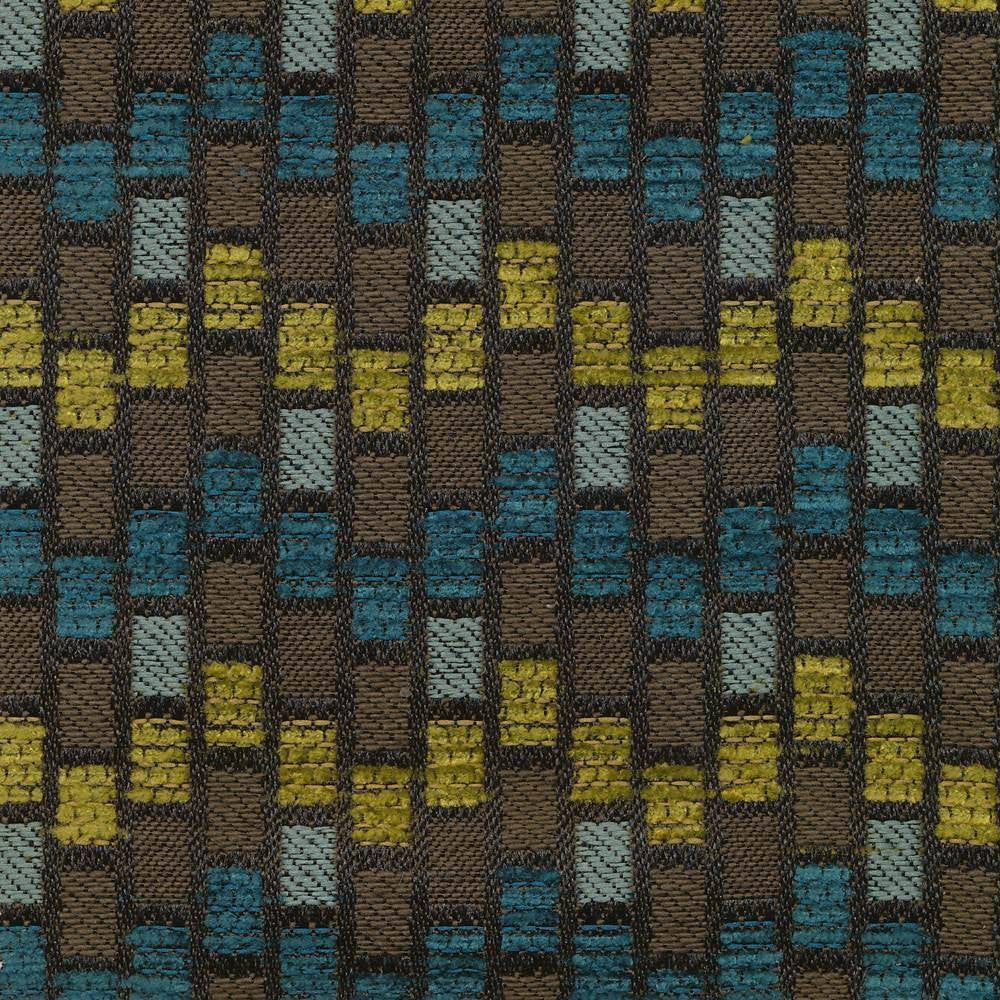 Palazzo Mosaic Peacock by Kasmir Fabric 1404 USA 45,000 Wyzenbeek Double Rubs H: 1 3/8 inches, V:2 inches 54 - 55 - Fabric Carolina - Kasmir