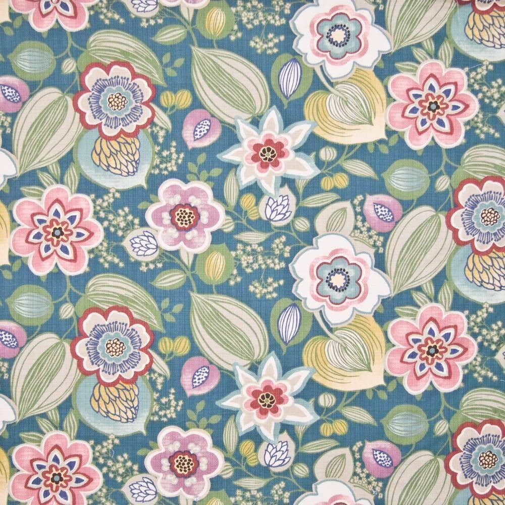 Palm Cove Bermuda Blue by Kasmir Fabric 1388 ISRAEL 15,000 Wyzenbeek Double Rubs H: 27 inches, V:18 inches 54 - 55 - Fabric Carolina - Kasmir