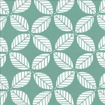 Palm Frond Teal by Kasmir Fabric 1420 100% Linen CHINA 15,000 Wyzenbeek Double Rubs H: 13 4/8 inches, V: 12 5/8 inches 54 - Fabric Carolina - Kasmir