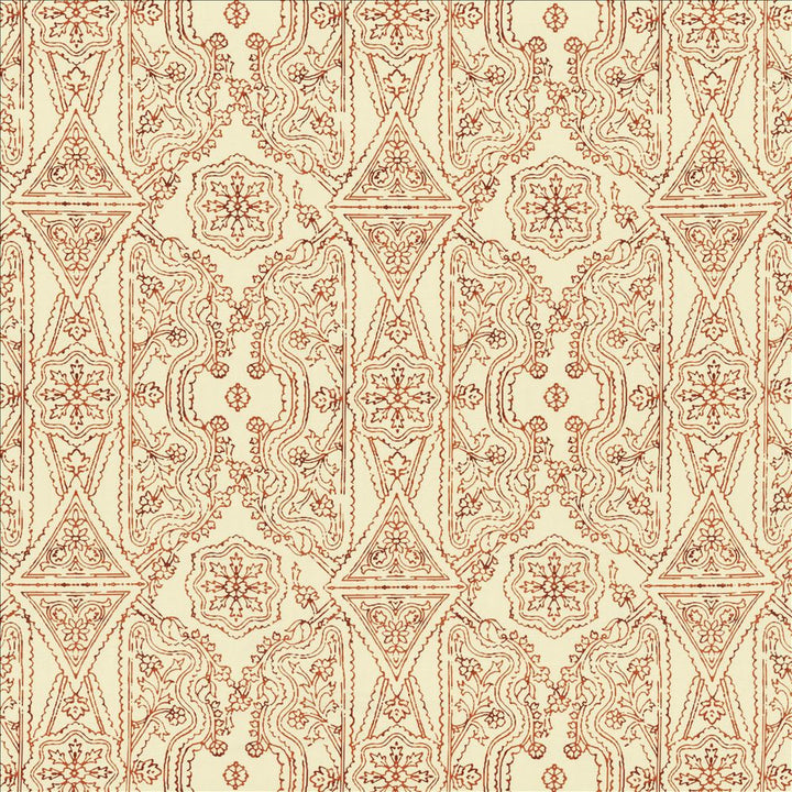 Panwar Burnt Orange by Kasmir Fabric 5155 55% Linen
45% Cotton
 CHINA </p><p>Repeat: Horizontal: 13 5/8 inches and Vertical: 17 inches 54 - Fabric Carolina -