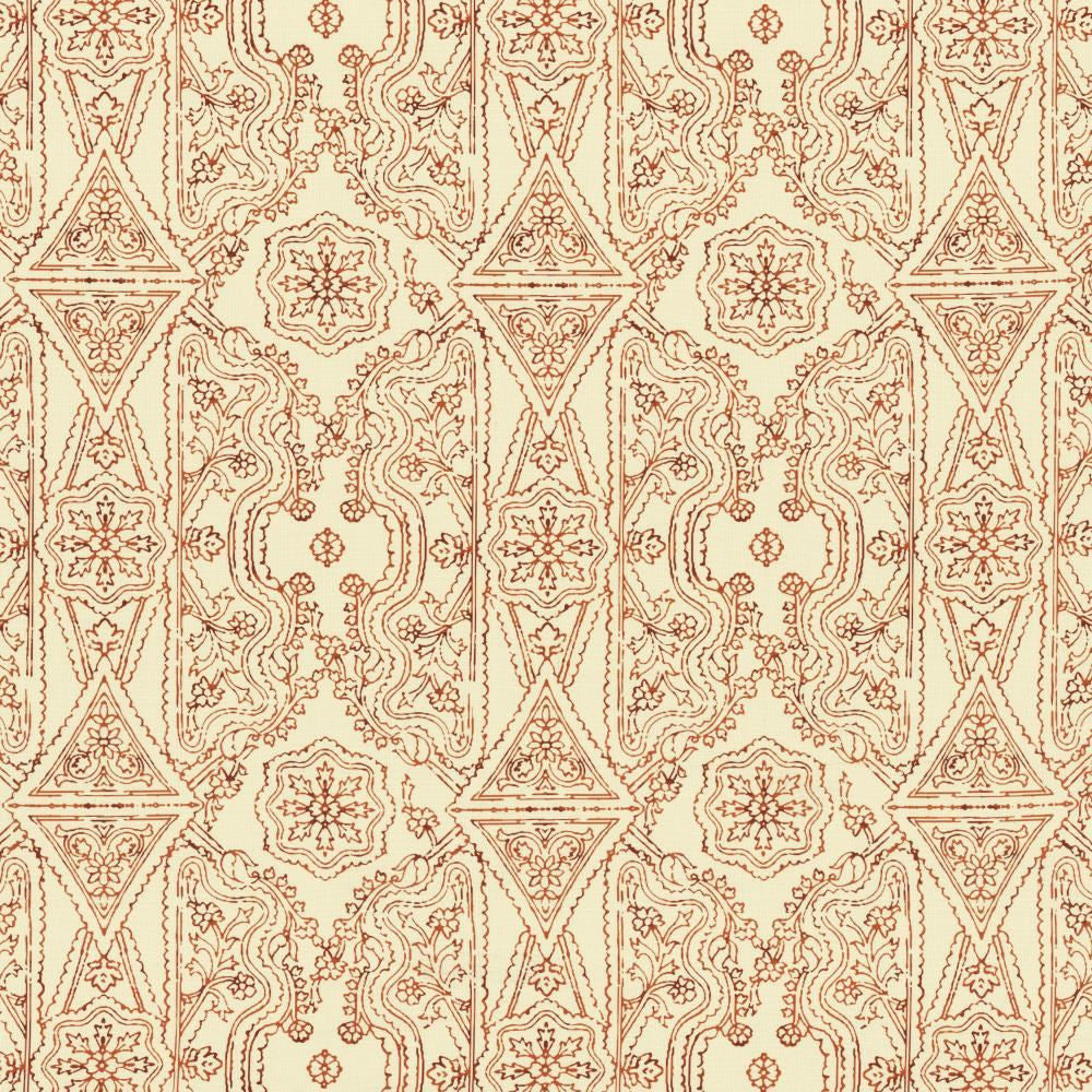 Panwar Burnt Orange by Kasmir Fabric 5155 55% Linen
45% Cotton
 CHINA </p><p>Repeat: Horizontal: 13 5/8 inches and Vertical: 17 inches 54 - Fabric Carolina -