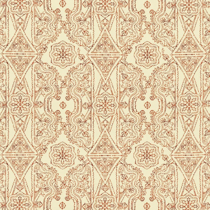 Panwar Burnt Orange by Kasmir Fabric 5155 55% Linen
45% Cotton
 CHINA </p><p>Repeat: Horizontal: 13 5/8 inches and Vertical: 17 inches 54 - Fabric Carolina -