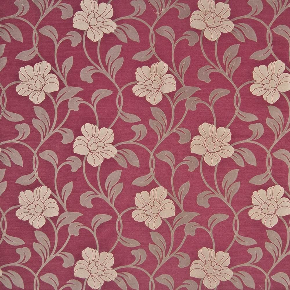 Paoletti Bordeaux by Kasmir Fabric 1384 61% Viscose
39% Polyester
 INDIA 8,000 Martindale Cycles Horizontal: 13 7/8 inches and Vertical: 14 7/8 inches 55 - Fabric Carolina -