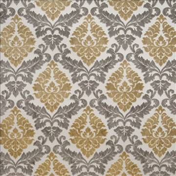 Paoli Damask Golden Haze by Kasmir Fabric 1397 43% Viscose 42% Cotton 15% Polyester INDIA 55,000 Martindale Cycles H: 14 5/8 inches, V: 18 1/8 inches 55 - 60 - Fabric Carolina - Kasmir