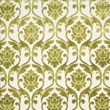 Paoli Pistachio by Kasmir Fabric 1398 44% Viscose 39% Linen 17% Polyester INDIA 50,000 Martindale Cycles H: 13 5/8 inches, V: 14 6/8 inches 55 - 60 - Fabric Carolina - Kasmir