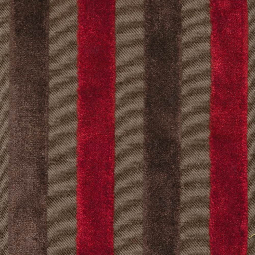 Paoli Stripe Redwood by Kasmir Fabric 1397 43% Viscose 42% Cotton 15% Polyester INDIA 50,000 Martindale Cycles Horizontal: 3 inches and Vertical: 0 Inches 55 - 60 - Fabric Carolina -