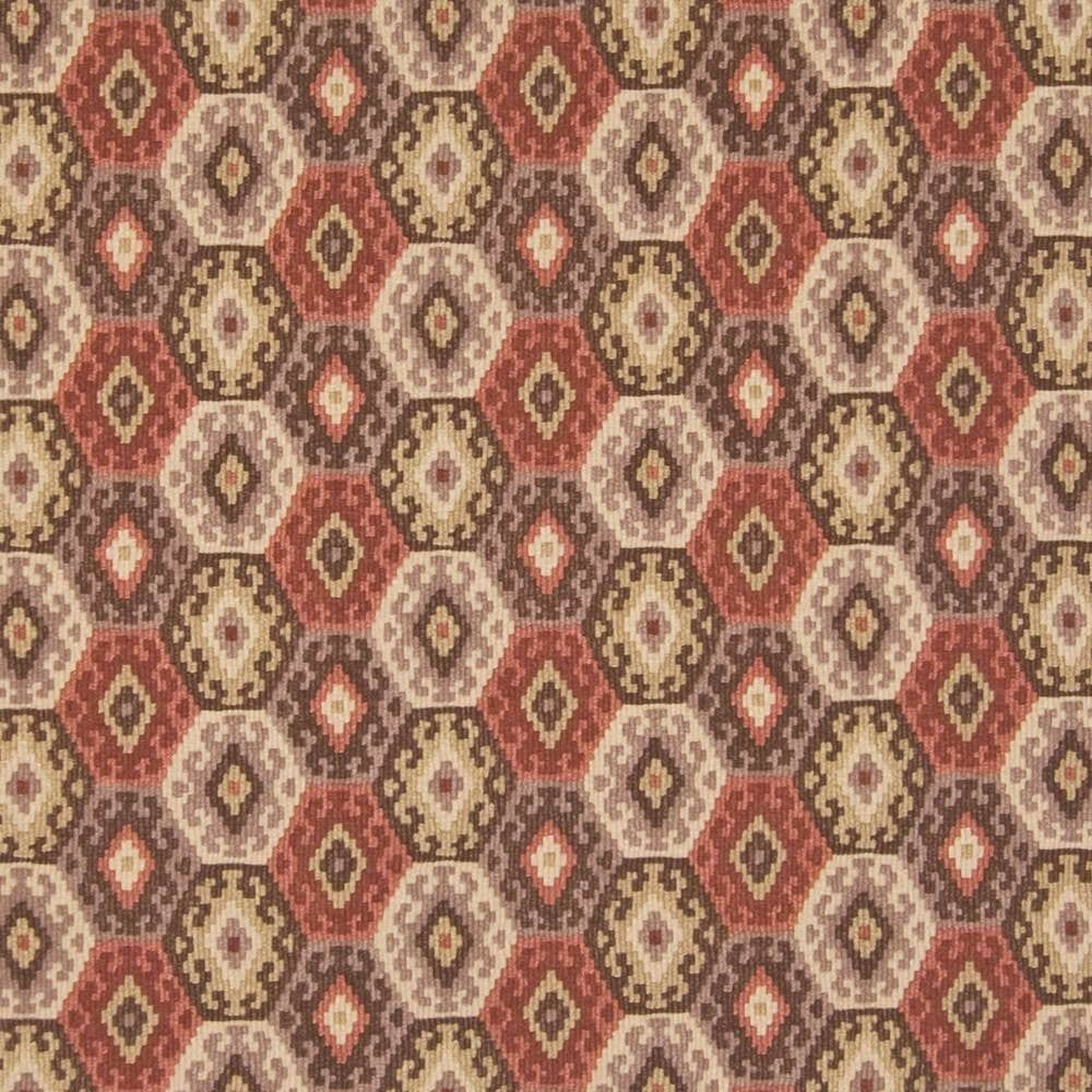 Papago Terracotta by Kasmir Fabric 1389 USA 15,000 Wyzenbeek Double Rubs H: 4 4/8 inches, V:6 6/8 inches 54 - Fabric Carolina - Kasmir