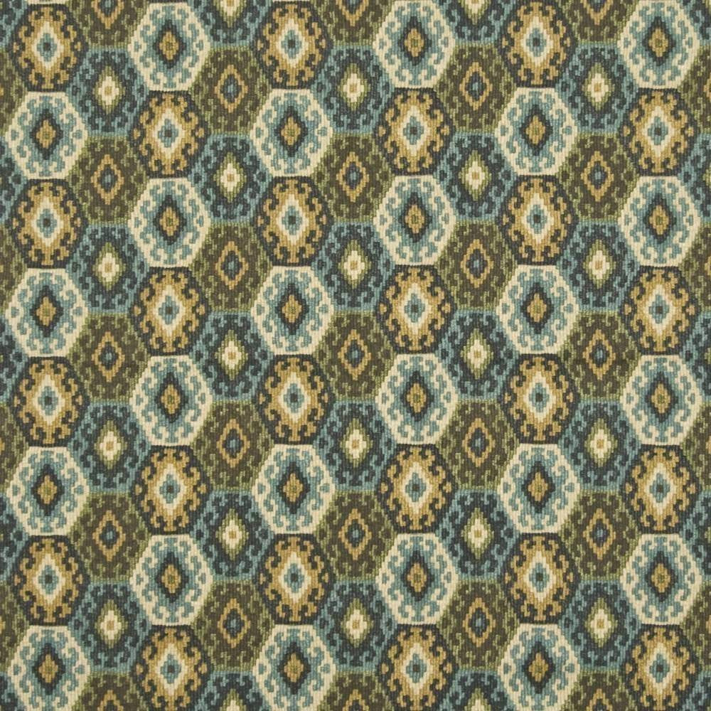 Papago Turquoise by Kasmir Fabric 1390 USA 15,000 Wyzenbeek Double Rubs H: 4 4/8 inches, V:6 6/8 inches 54 - Fabric Carolina - Kasmir